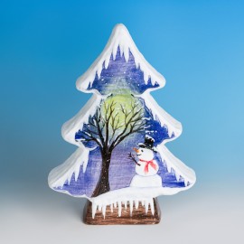 Ceramic Bisque Small Tree Silhouette